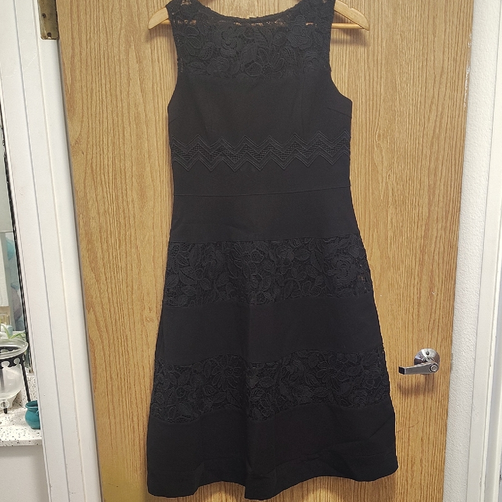 Teri Jon Black Sheath Halter Midi Dress